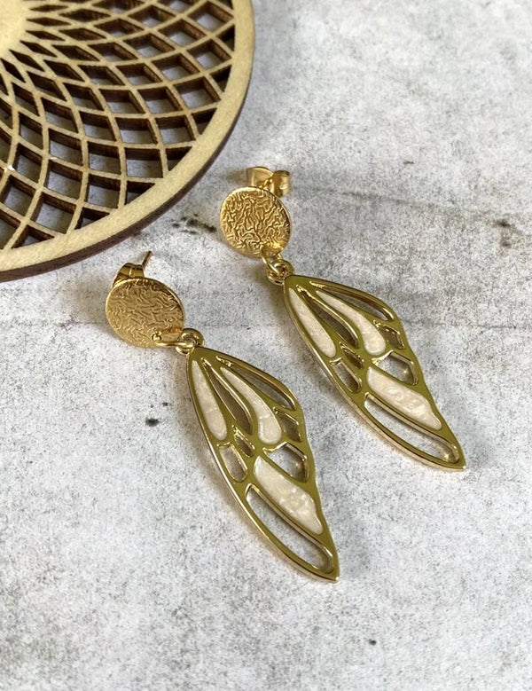 Oorbellen Giannina crème