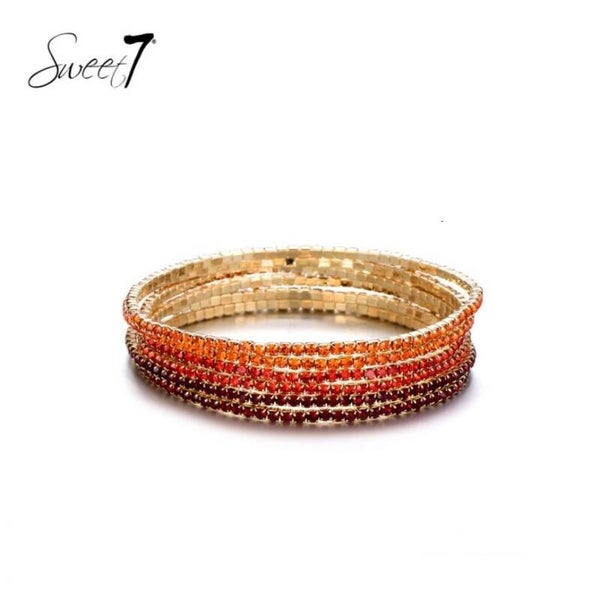 Sweet7 6 armbandjes rood