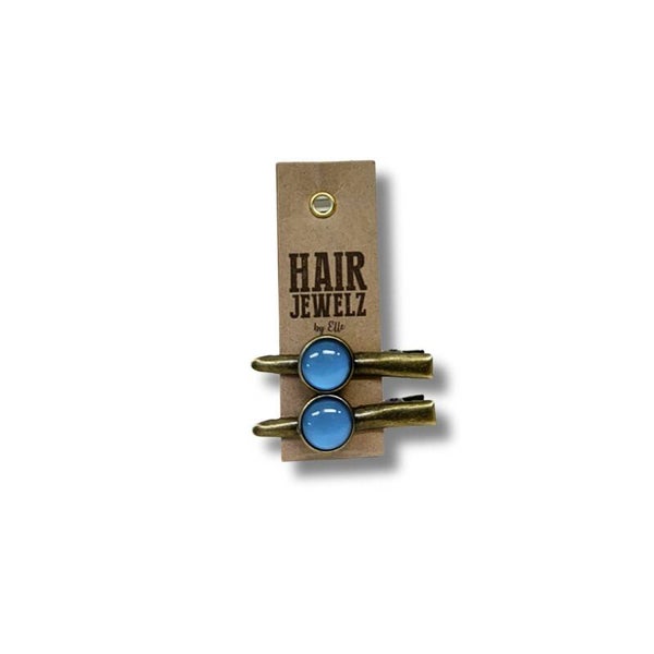 Hairjewelz color clip alligator mini Blue