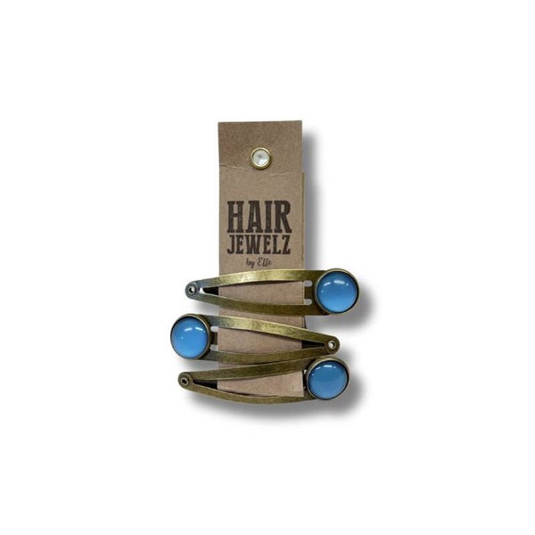 Hairjewelz color clip click Blue