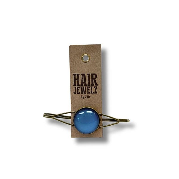 Hairjewelz color clip single Blue