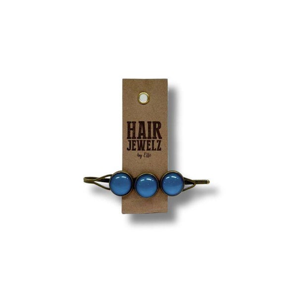 Hairjewelz color clip triple Blue