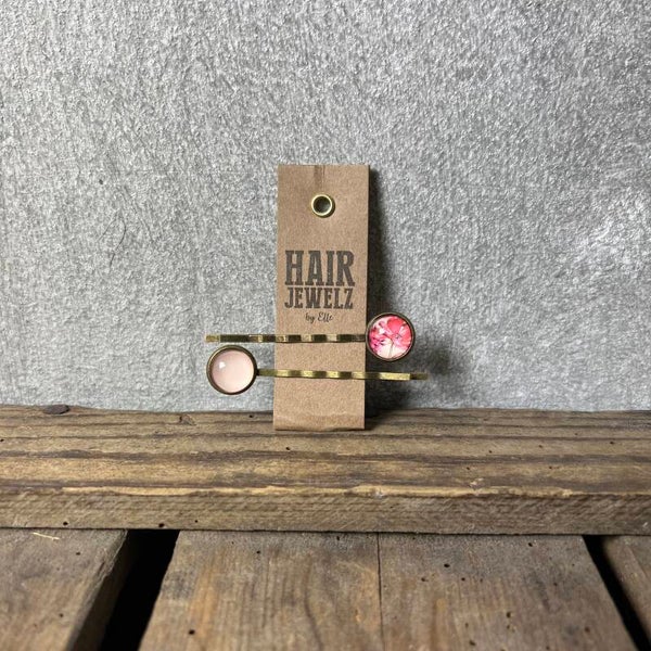 Hairjewelz color clip slide Botanic Flower