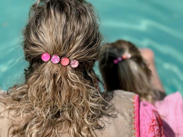 Hairjewelz color clip original Bubblegum Pink