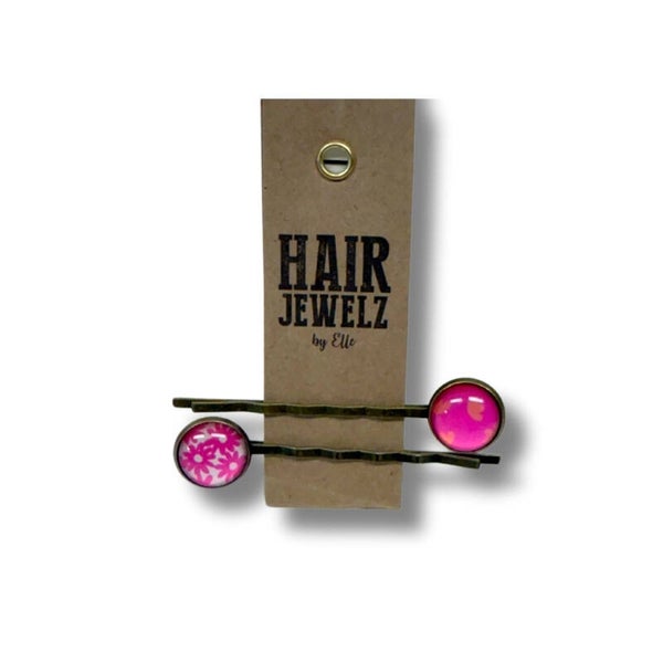Hairjewelz color clip slide Bubblegum Pink