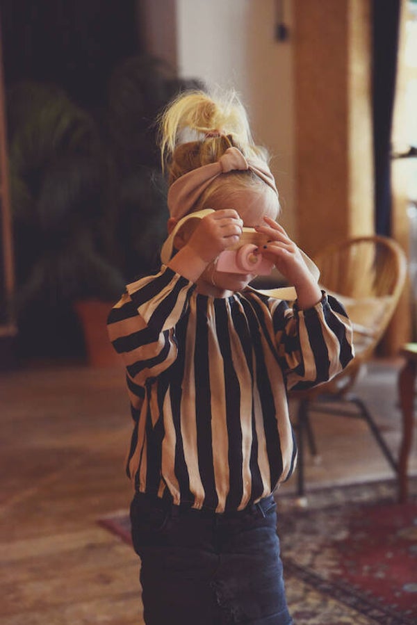 Baby/kids haarband bandeau Suede Luxe roze