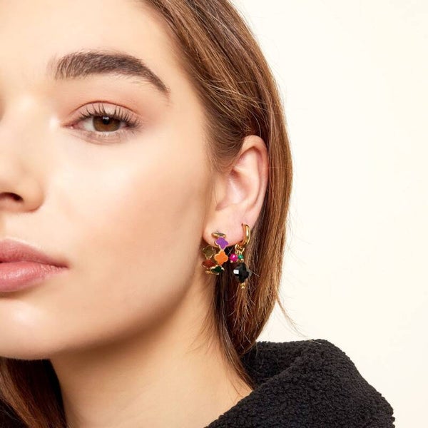 Oorbellen colorful clover multicolor