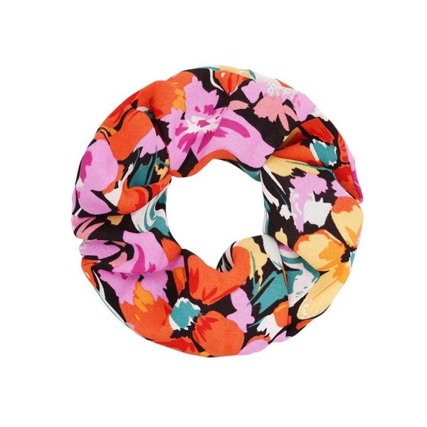 Scrunchie bloemen roze