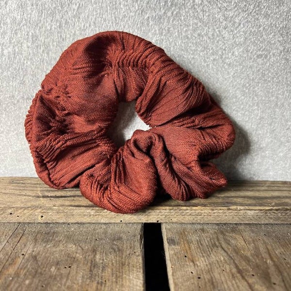 Hairjewelz scrunchie maxi Padded bruinrood
