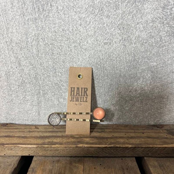 Hairjewelz color clip slide Animal Rose