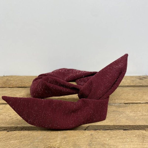 Hairjewelz haarband bandeau Glitter bordeaux