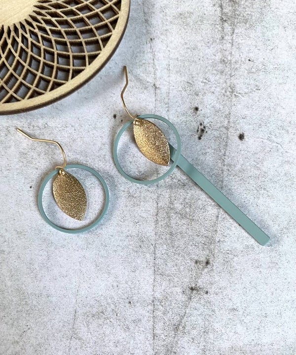 Oorbellen Vanya zeegroen