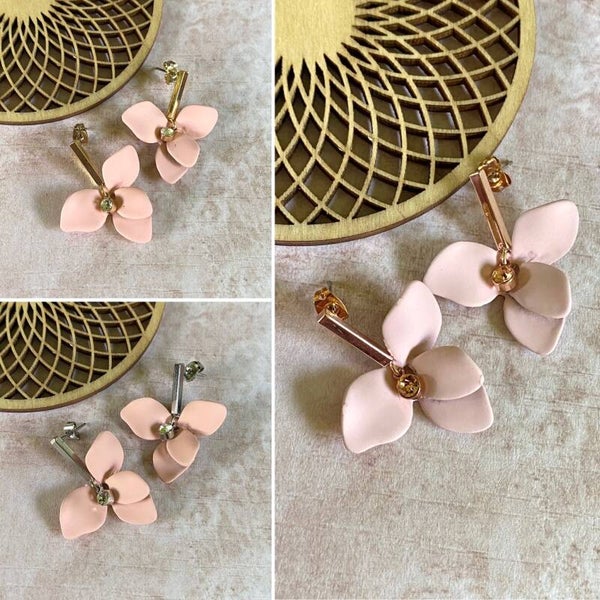 Oorbellen Perky Petals roze