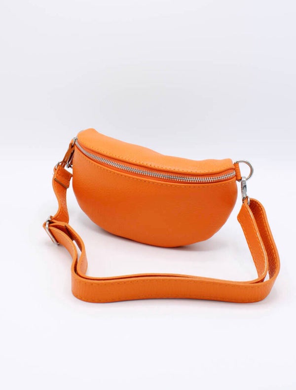 Lederen tas Alba oranje