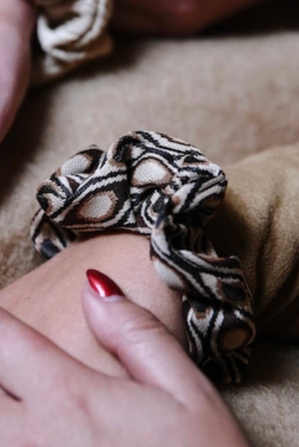 Hairjewelz scrunchie original Retro Brown