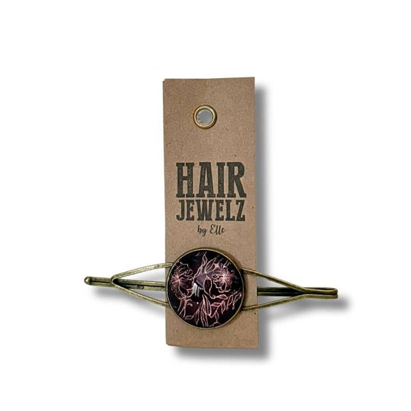 Hairjewelz color clip single Golden Burgundy