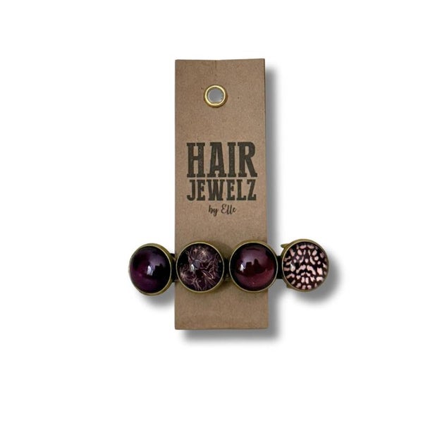 Hairjewelz color clip original Golden Burgundy