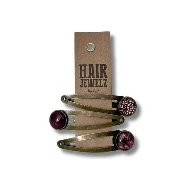 Hairjewelz color clip click Golden Burgundy