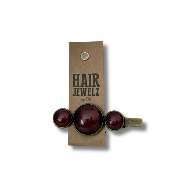 Hairjewelz color clip alligator Burgundy