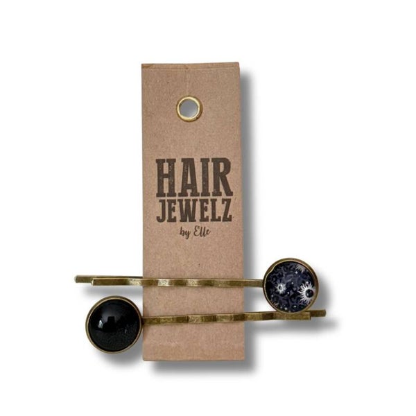 Hairjewelz color clip slide Midnight Blue