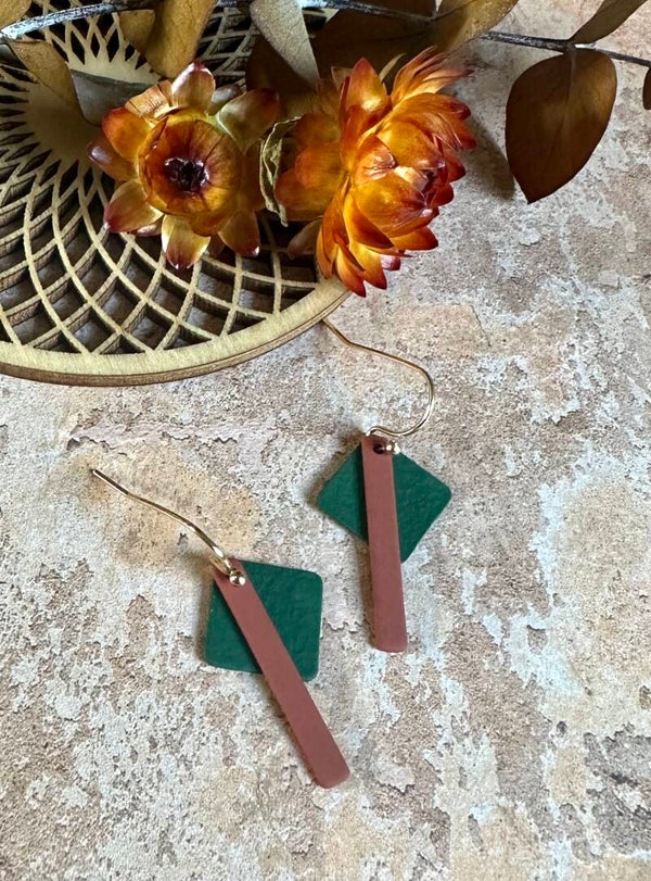 Oorbellen Melinda groen - vos