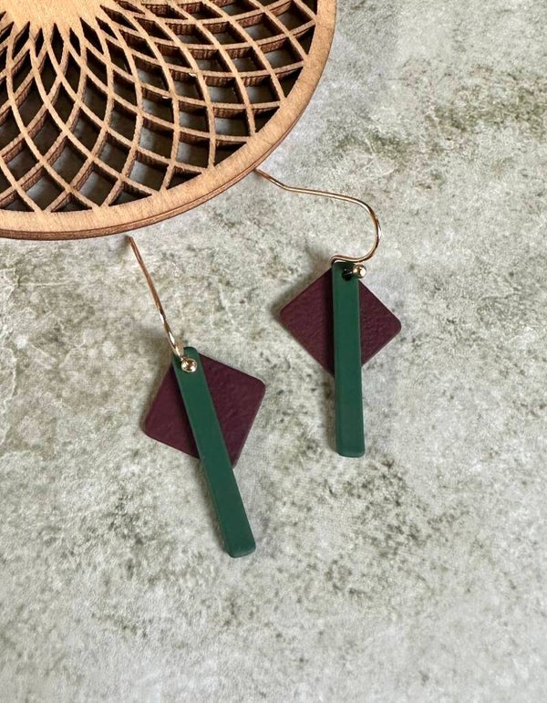 Oorbellen Melinda porto - groen