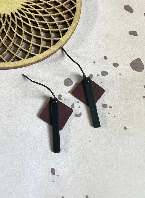 Oorbellen Melinda porto - zwart