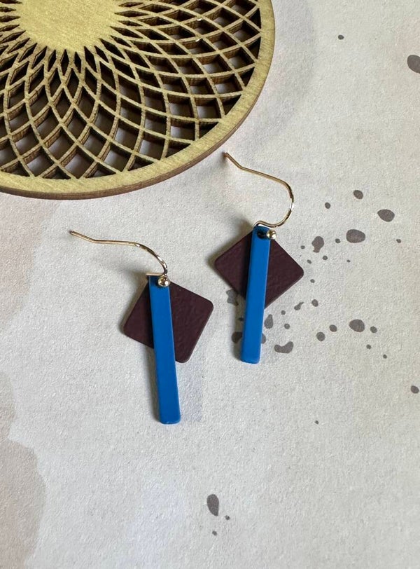 Oorbellen Melinda porto - kobalt blauw