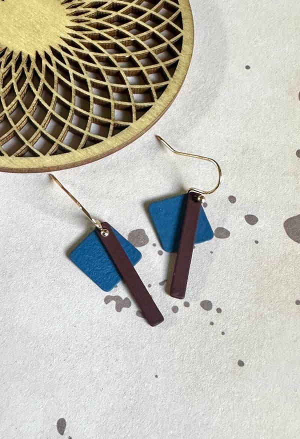 Oorbellen Melinda koningsblauw - porto