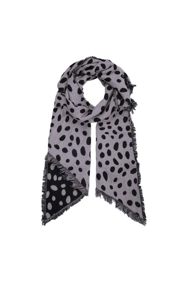 Sjaal spots grijs