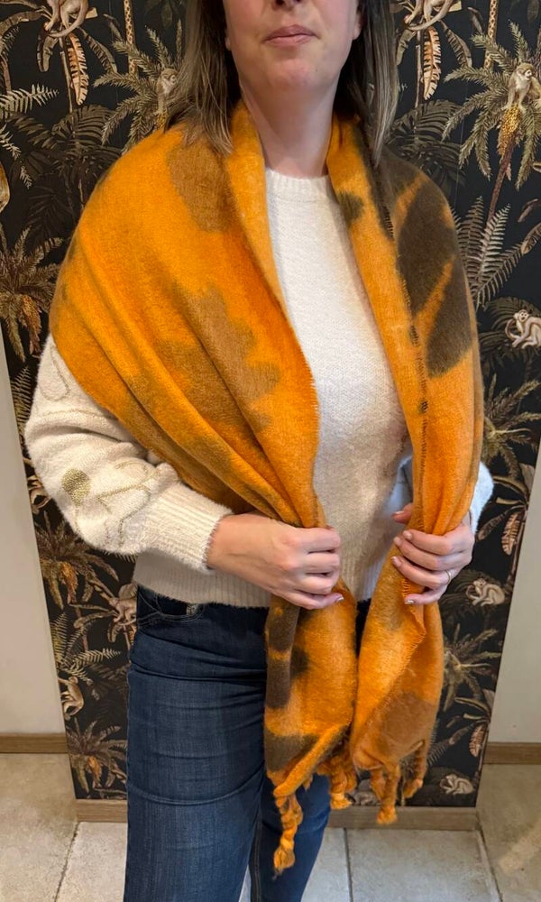 Sjaal flowers & leaves