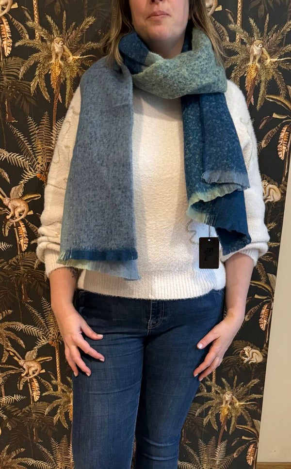 Sjaal gradient blauw