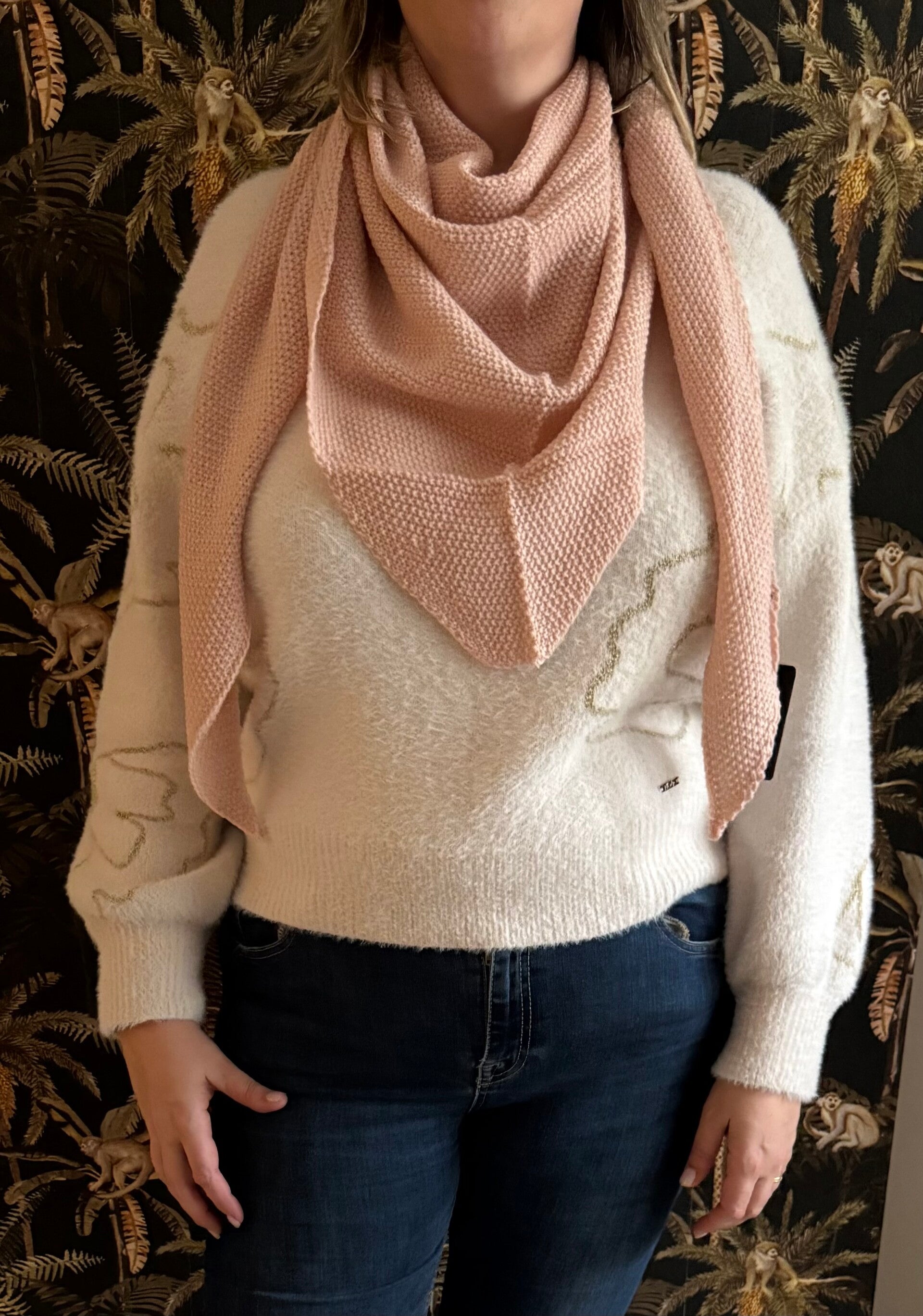 Sjaal wrap me lichtroze