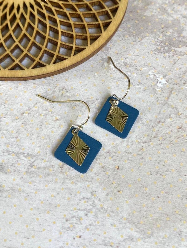 Oorbellen Sarina blauw - zilver