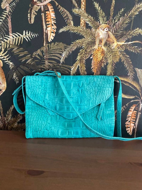 Handgemaakte lederen schoudertas