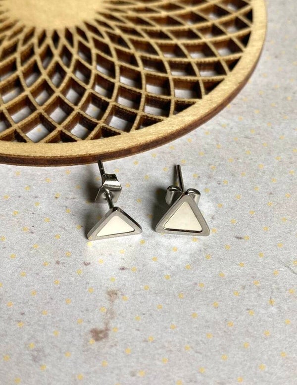 Studs driehoek zilver