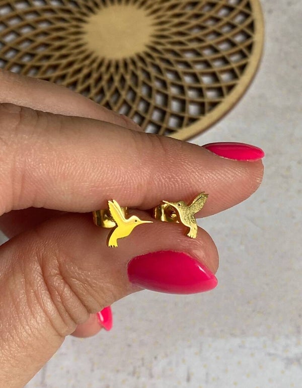 Studs humble hummingbird goud