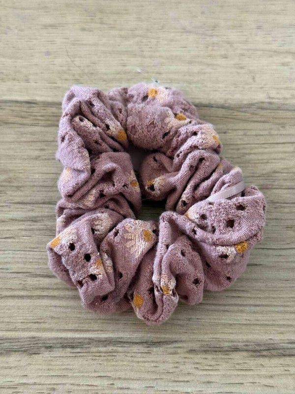 Hairjewelz scrunchie original Boho Flowers roze