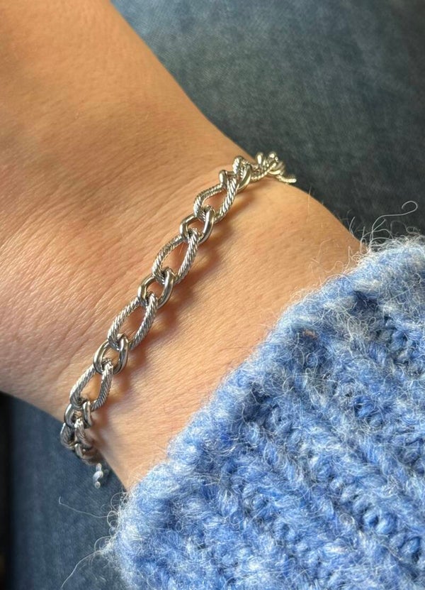 Armband zilveren schakels