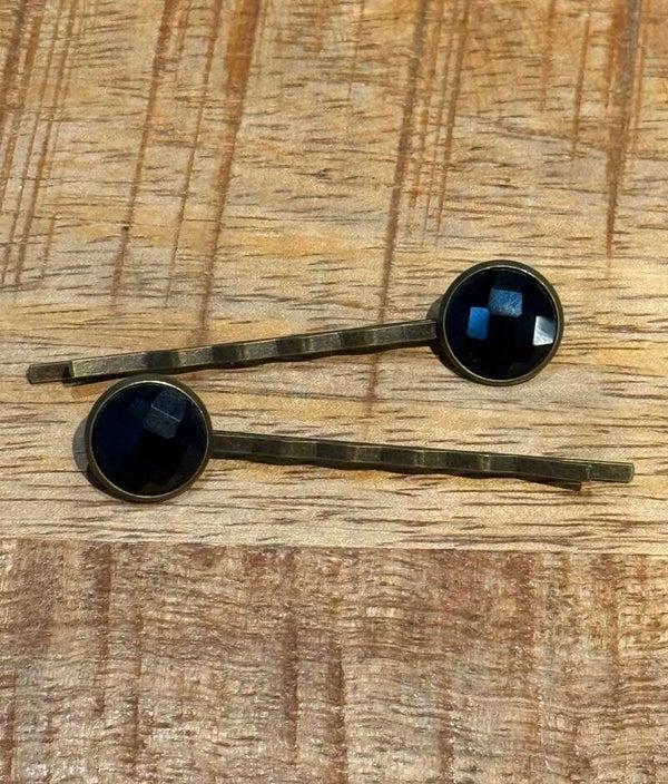 Hairjewelz color clip slide Shine Black