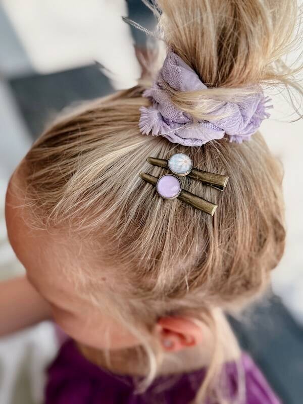 Hairjewelz color clip alligator mini Lila Love