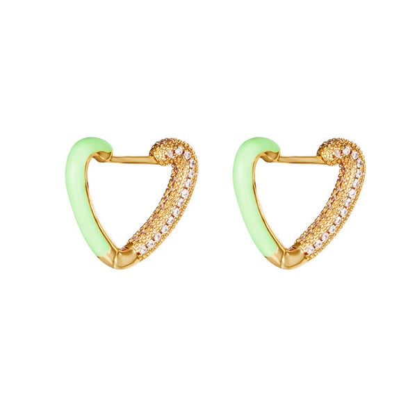 Oorbellen love me groen