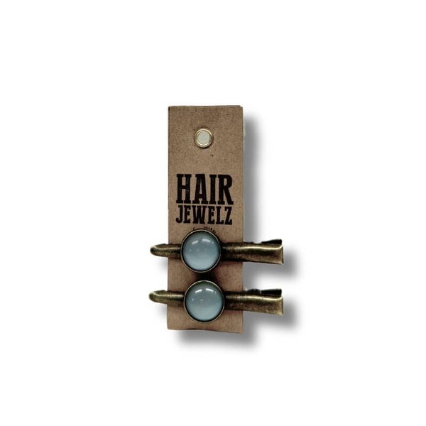 Hairjewelz color clip alligator mini Mint