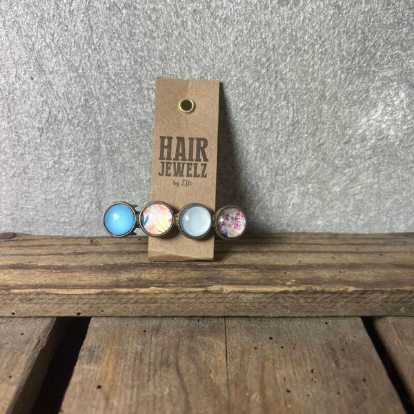 Hairjewelz color clip original Ocean Sky