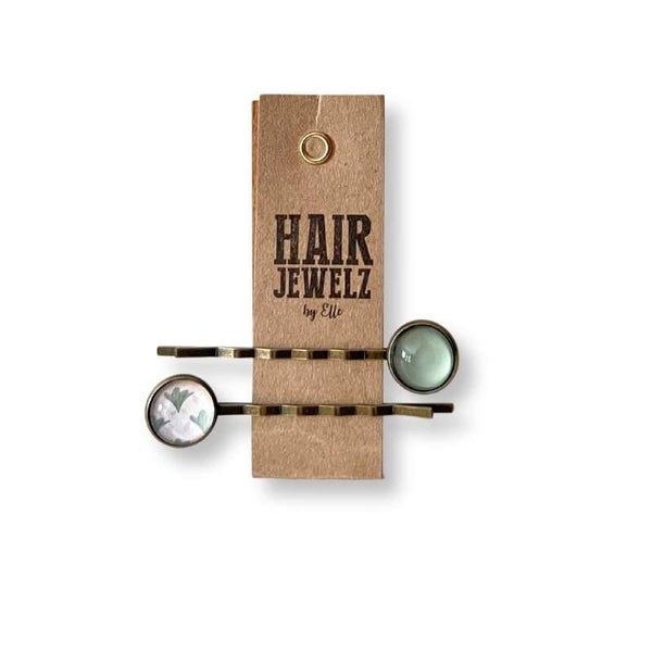 Hairjewelz color clip slide Pastel Lotus