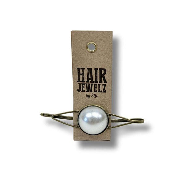 Hairjewelz color clip single Pearl