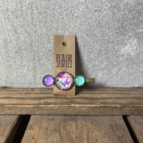 Hairjewelz color clip alligator Purple Dream