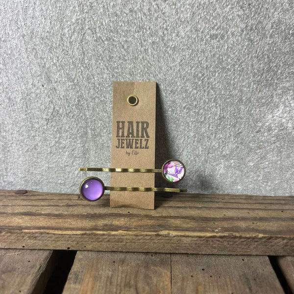 Hairjewelz color clip slide Purple Dream