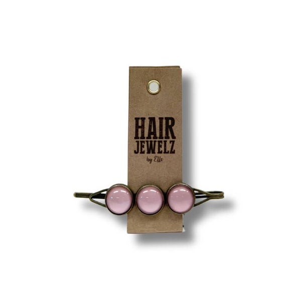 Hairjewelz color clip triple Rose