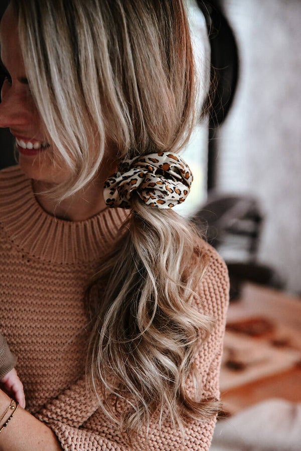 Hairjewelz scrunchie maxi Satin Leopard